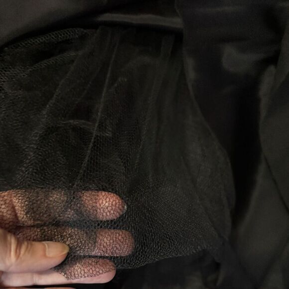 Elinor Gay Original Rare 1950's Organza Cocktail Formal Black Dress Size M - Picture 7 of 11